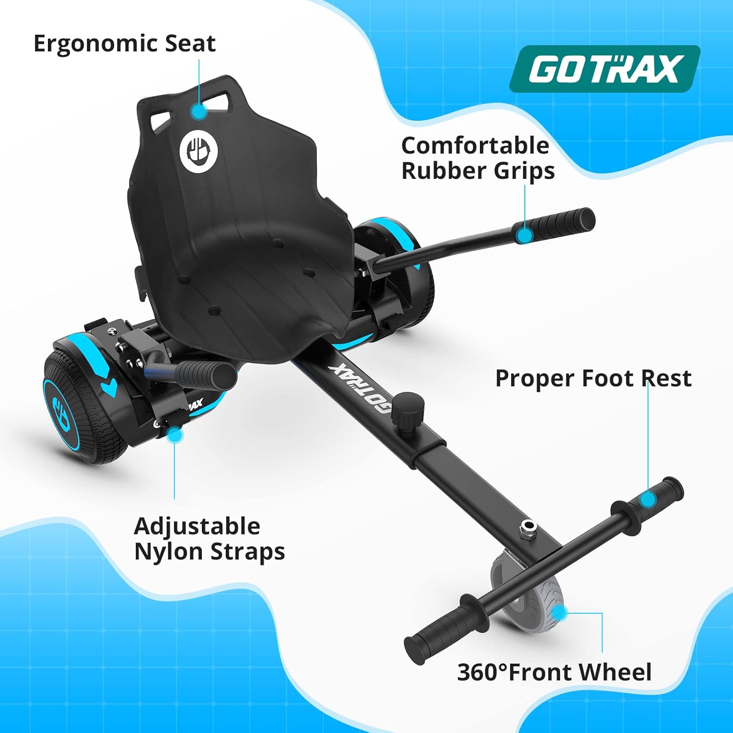 Thumbnail 6 de Gotrax HoverflyKart Go-Kart Attachment for 6.5" to 10" Hoverboards