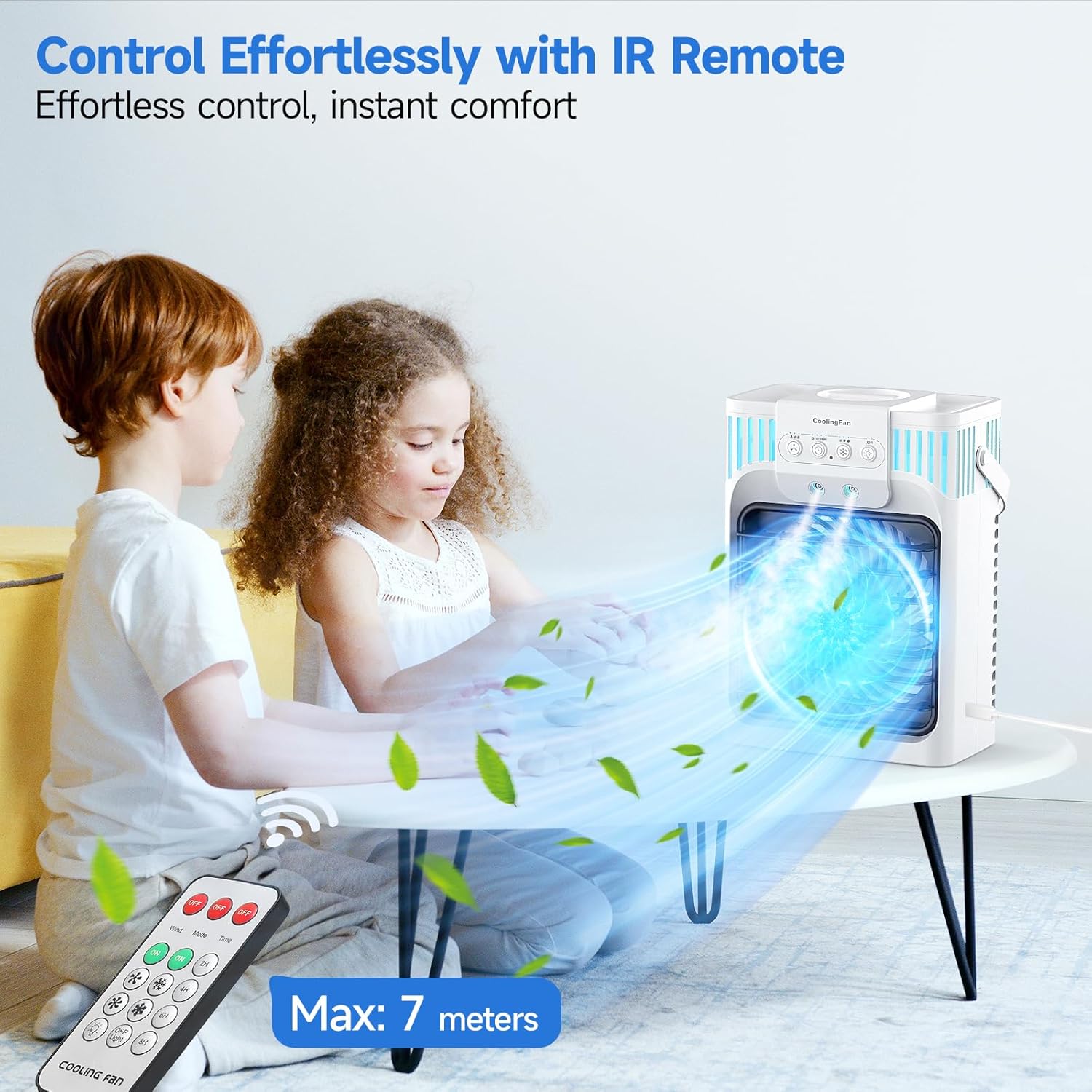 Detalle de XTTANK 1200ml Portable Mobile Air Conditioner: 5-in-1 Personal Cooler