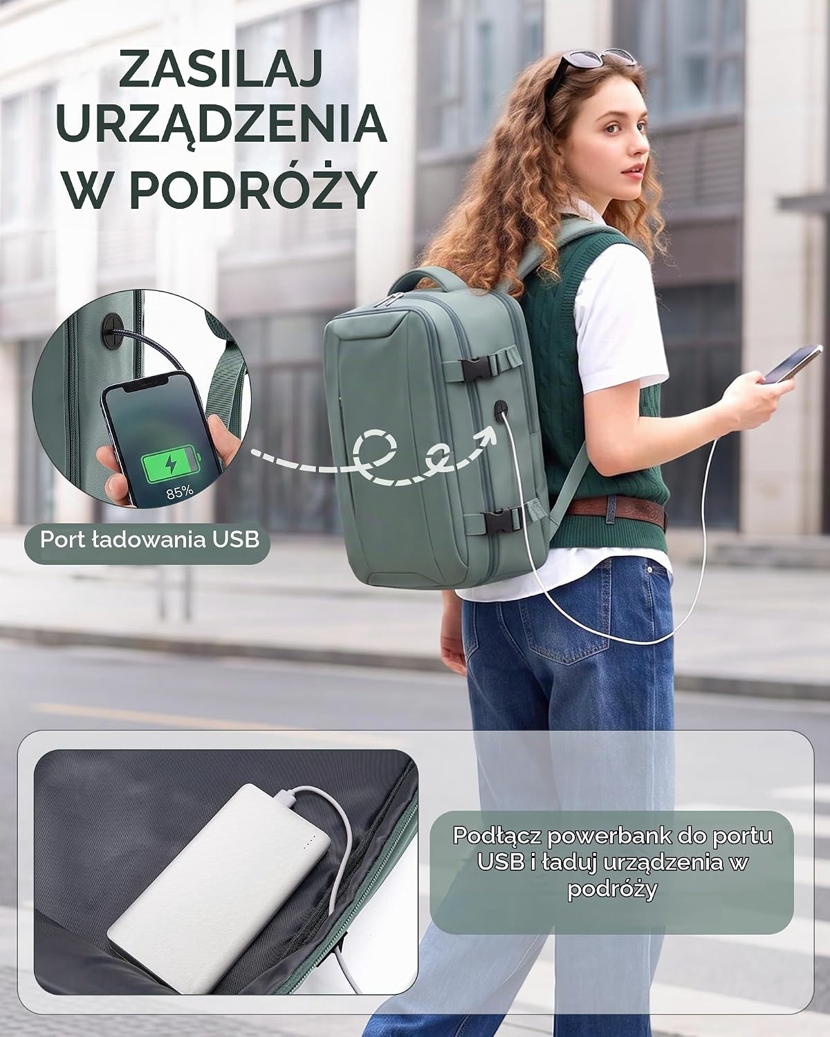 Thumbnail 6 de VMIKIV P02 – plecak podręczny 30 l na laptop 14 cali