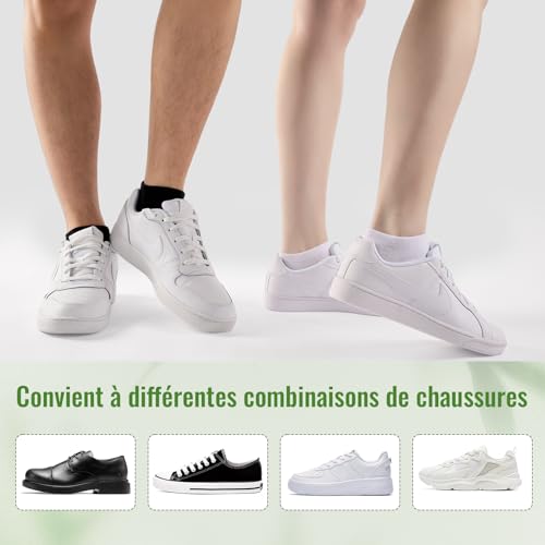 Thumbnail 5 de Effets 10 Paires Chaussettes Basses Homme/Femme en Bambou – Socquettes Unisexes Effet Anti-Transpiration et Séchage Rapide