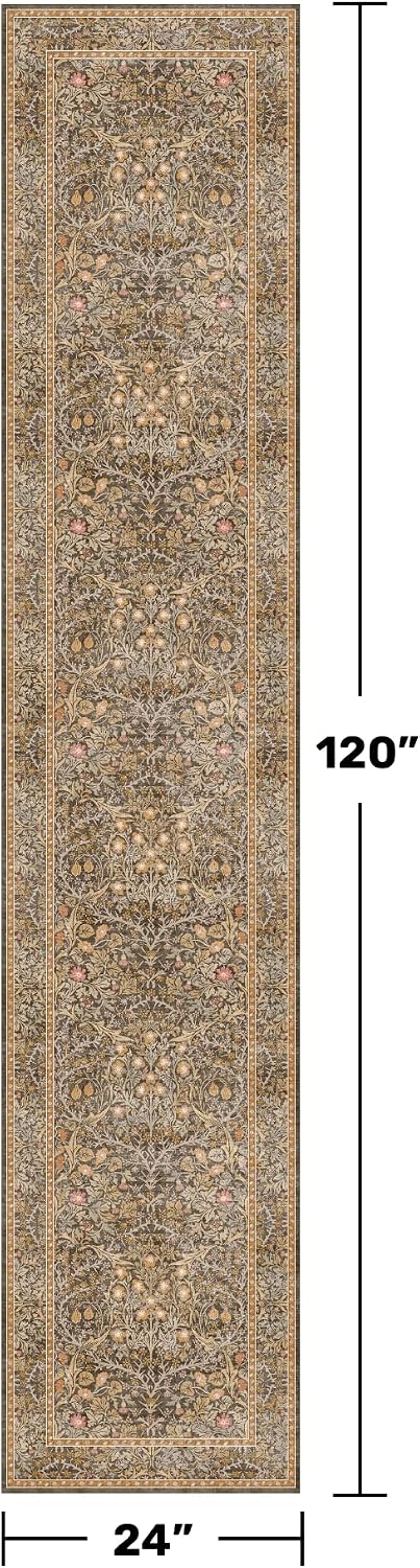 Thumbnail 1 de Non Slip 2x10 Gold Brown Hallway Runner 10ft rug