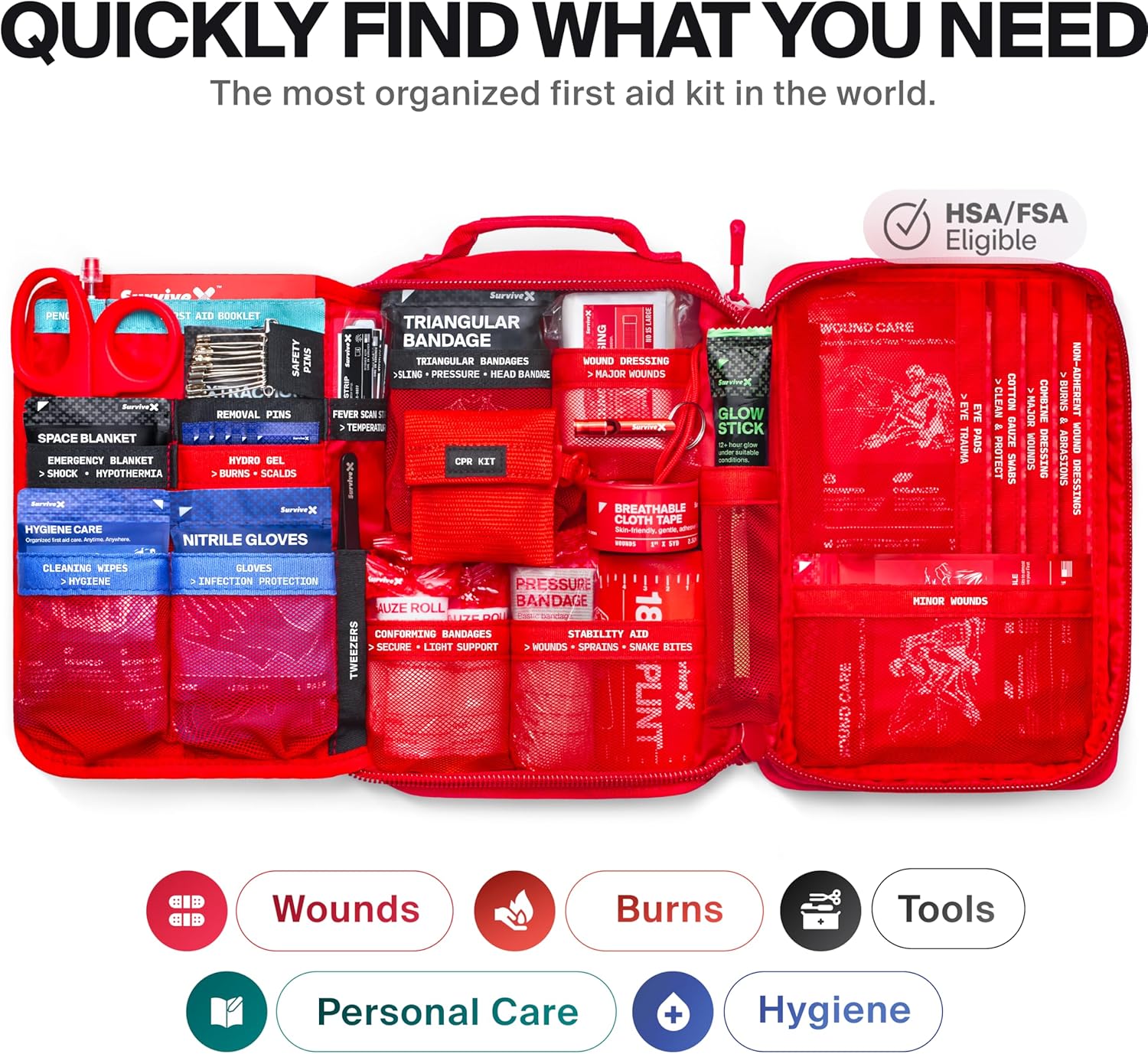 Thumbnail 2 de SurviveX Large First Aid Kit 1 Pack