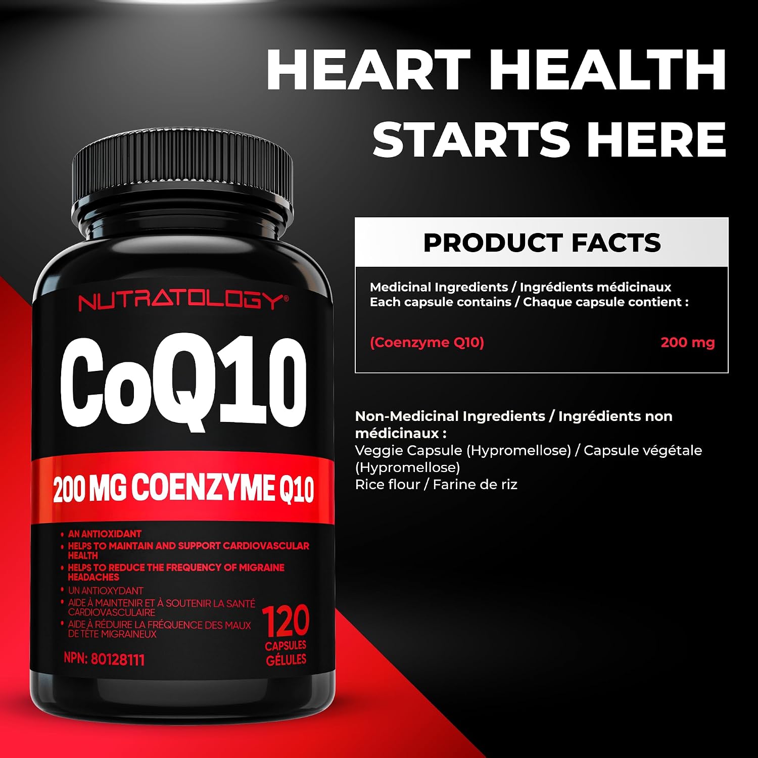 Detalle 2 de Nutratology CoQ10 supplement 200 mg