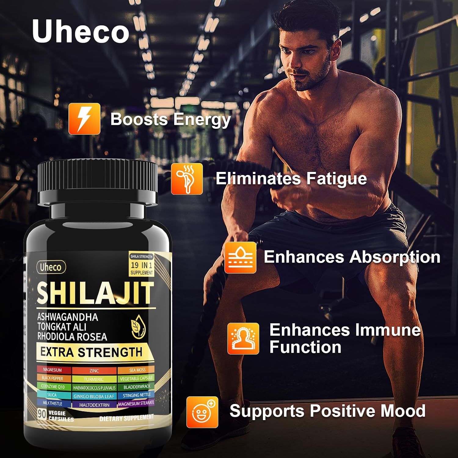 Thumbnail 4 de Uheco Shilajit Capsules 90 Count