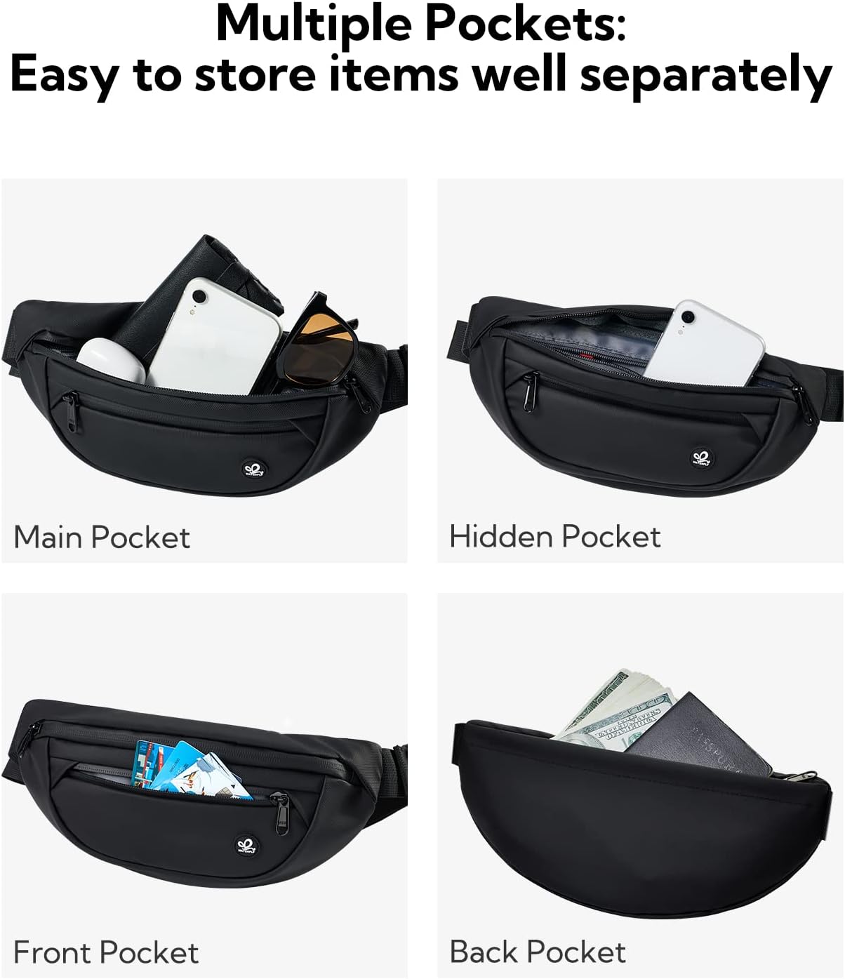 Thumbnail 3 de WATERFLY Bauchtasche Gürteltasche Sport Klein – Leichte, vielseitige Hipbag für Outdoor & Reisen