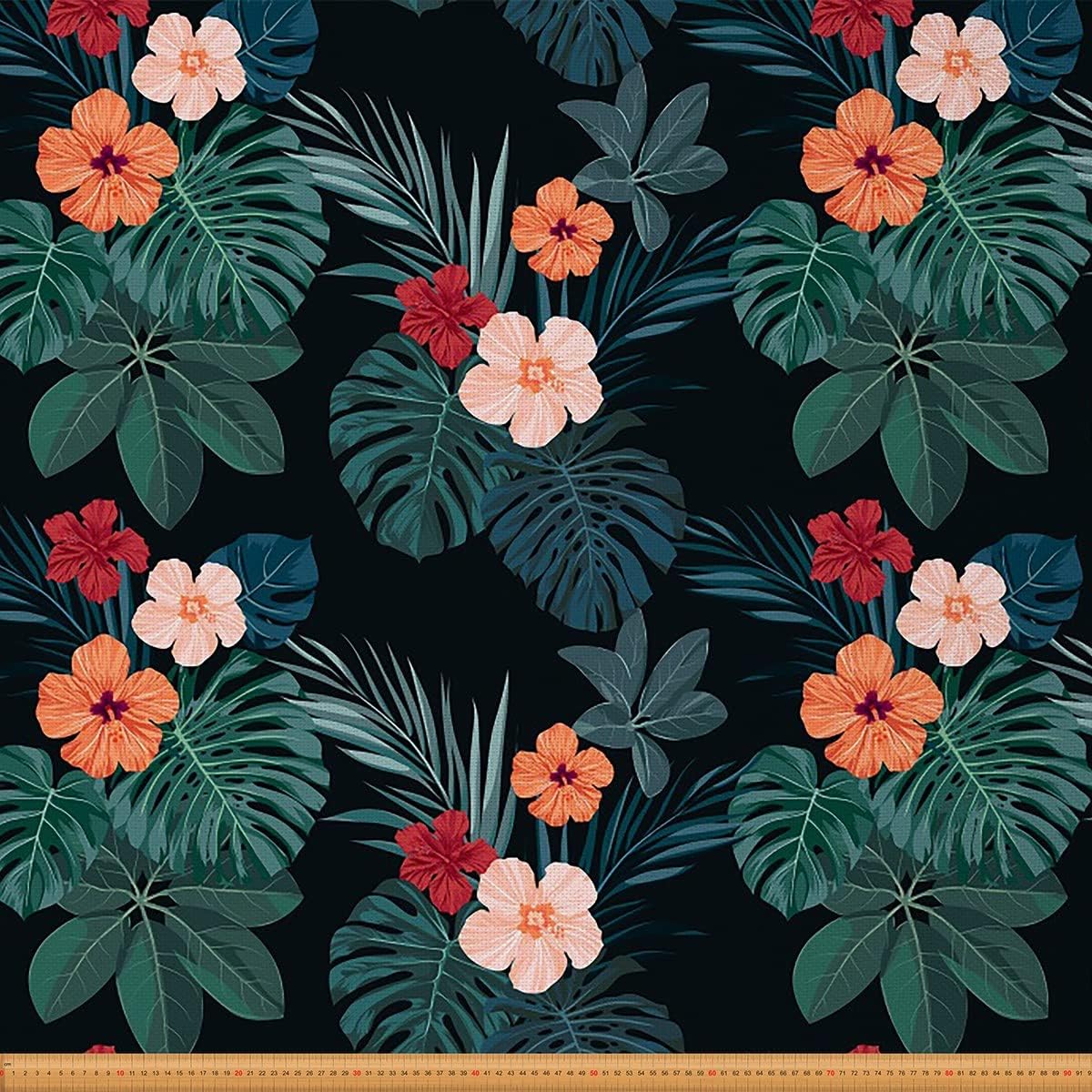 Detalle de Tropical Floral Upholstery Fabric 3 yards