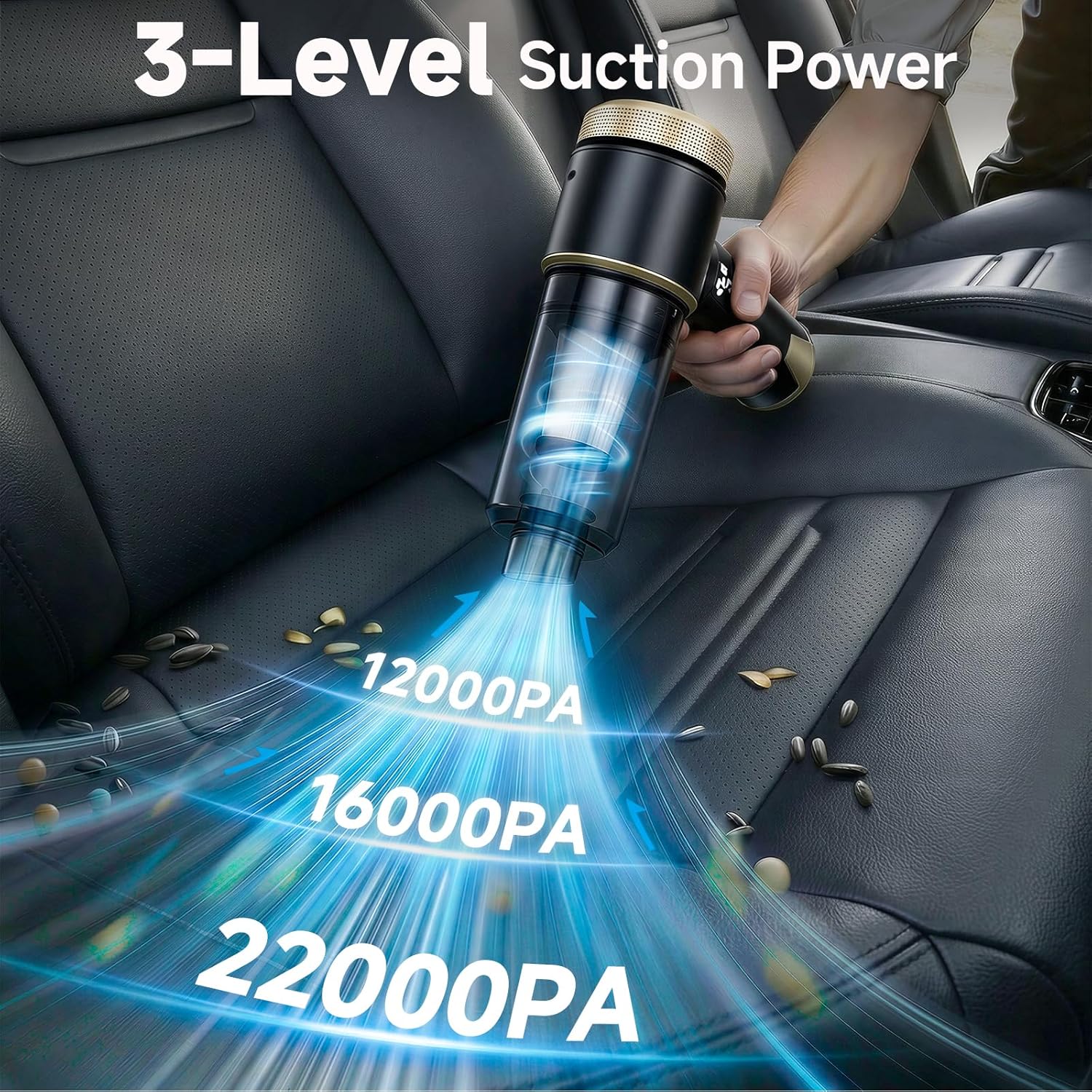 Thumbnail 1 de MZGO 4-in-1 Handheld Vacuum Cleaner — 22000Pa, Cordless, 6000mAh, 4-in-1 versatility