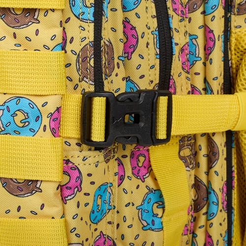 Thumbnail 7 de Mochila Táctica 45L ELITRAINX – Cabina avión, Oxford 1000D impermeable, bolsillo para zapatillas y ordenador, Amarillo Donuts