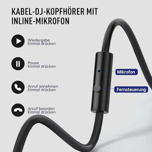 Thumbnail 6 de EKSA P100 Over Ear Kopfhörer mit Kabel – Studio Monitor, 50 mm Treiber