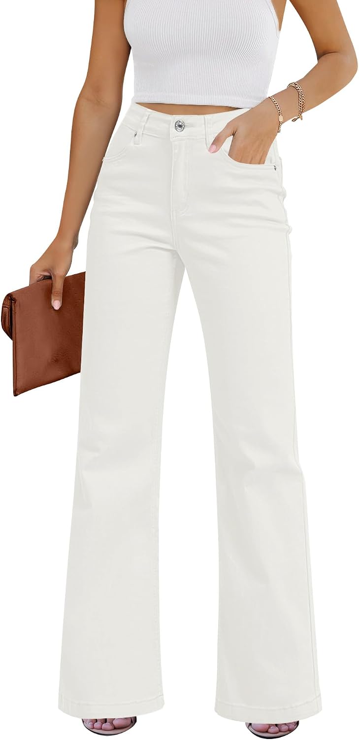 Detalle de GRAPENT Women's High Waist Wide Leg Jeans