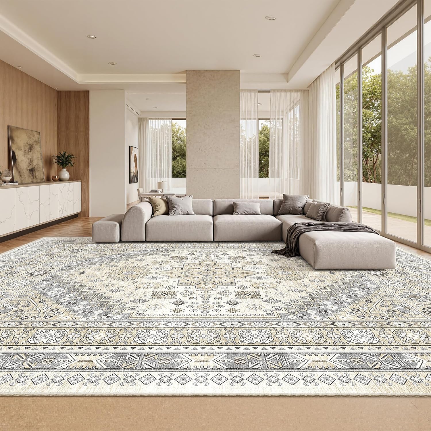 Detalle de zesthome 10x14 Stain Resistant Area Rug