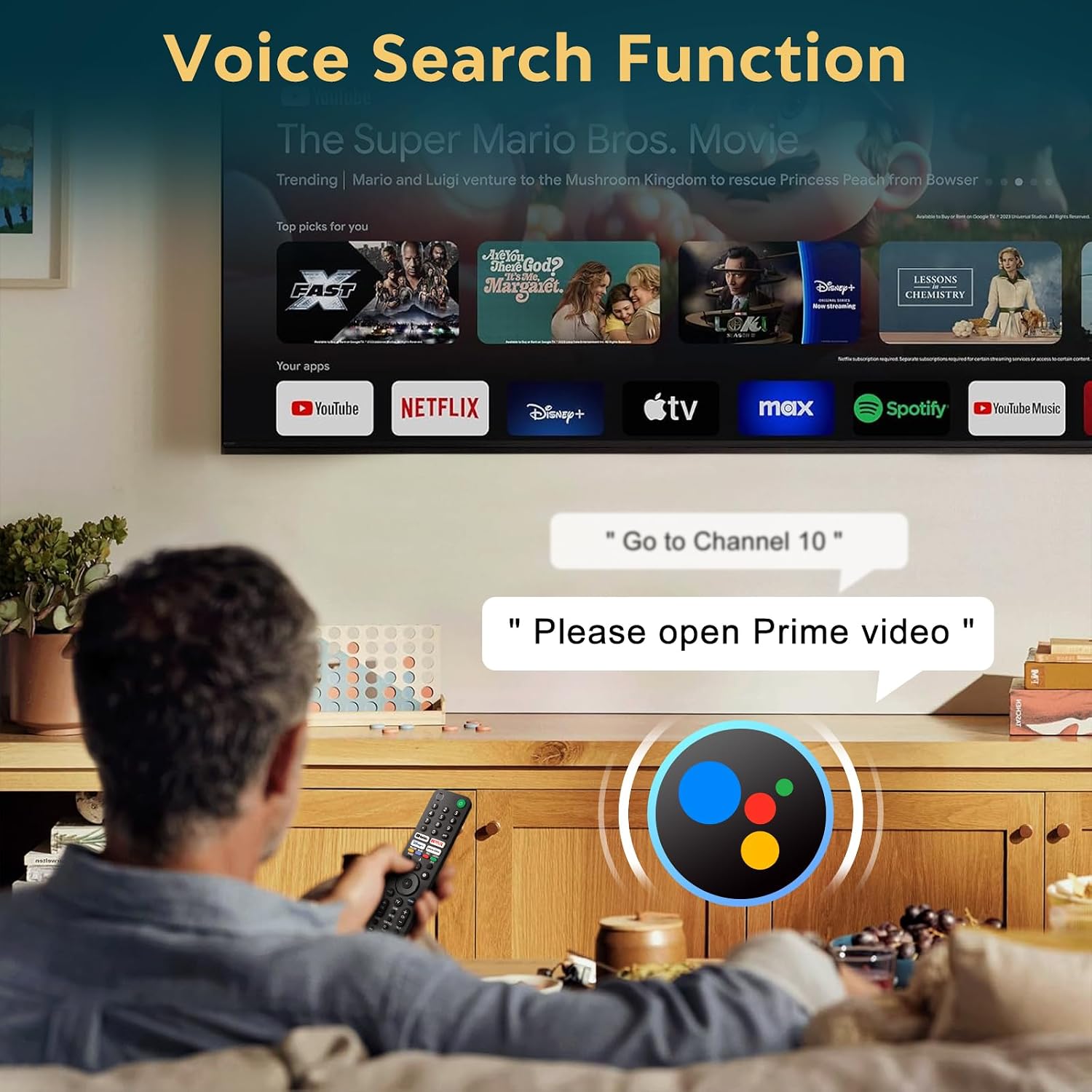 Thumbnail 4 de Replacement Sony TV Voice Remote RMF-TX520U Compatible