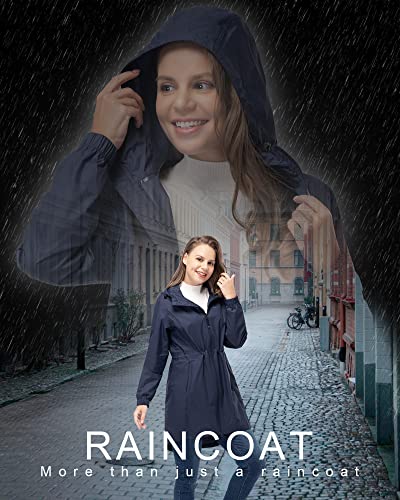 Thumbnail 1 de 33,000ft Women's Lightweight Hooded Rain Jacket – Packable Waterproof Coat