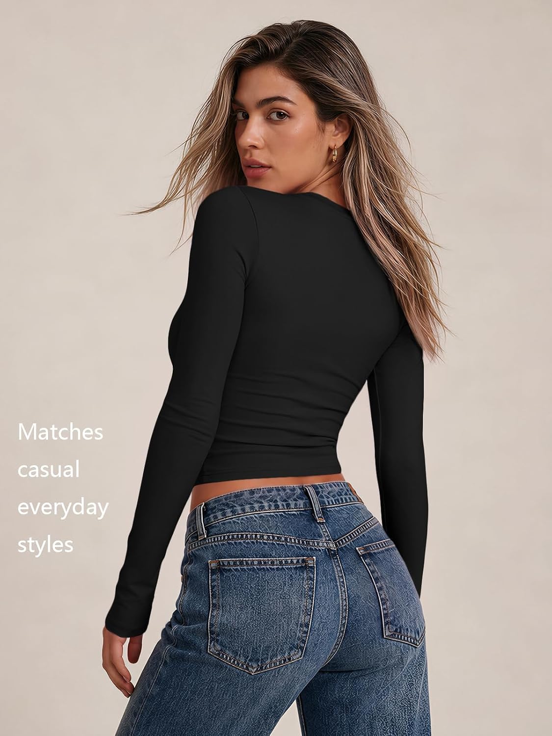 Thumbnail 5 de Trendy Queen Womens Long Sleeve Crop Top