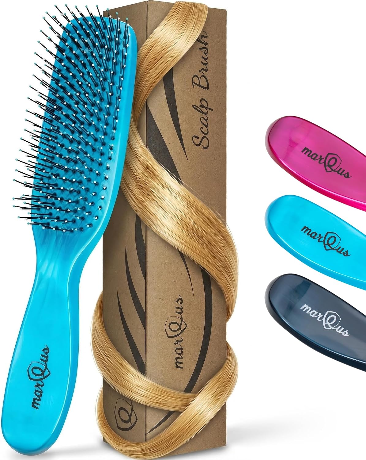 Detalle de MarQus Brosse pour le cuir chevelu – démêlage sans tir, brillance et volume (1 pièce, Flashblue)