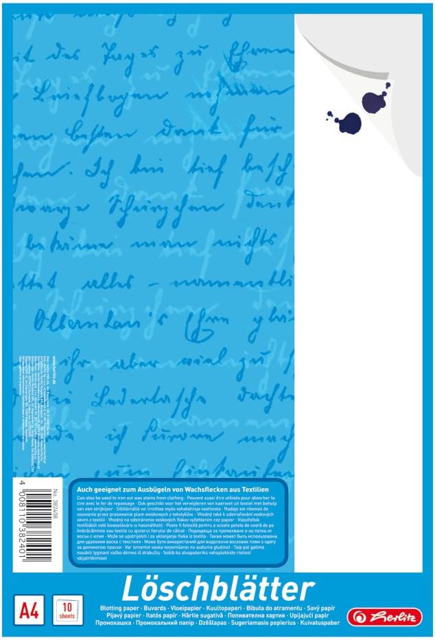 Detalle 2 de Herlitz 382507 – bibuła do atramentu, biała, 10 szt., format A4