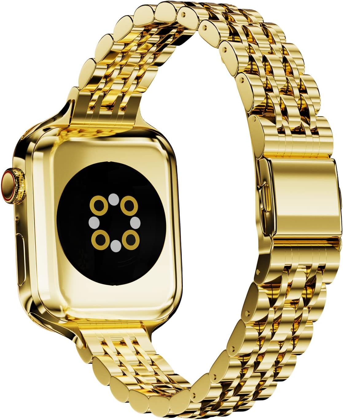 Thumbnail 1 de ARTCHE Slim watch strap for Apple Watch 42mm/41mm/40mm (gold) – thin stainless steel adjustable band