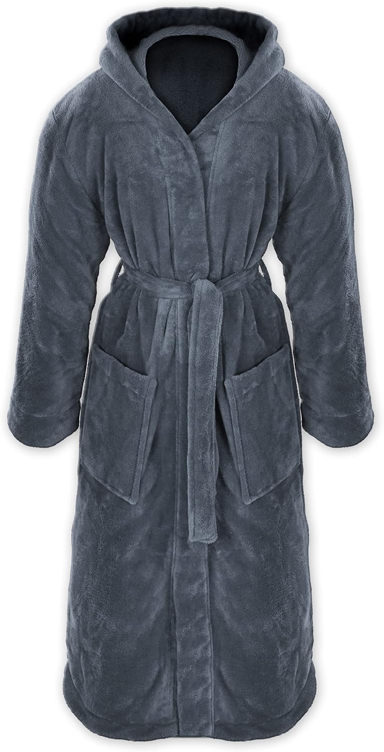 Detalle de Gräfenstayn Kuschelfleece Bademantel Unisex S–XXXL