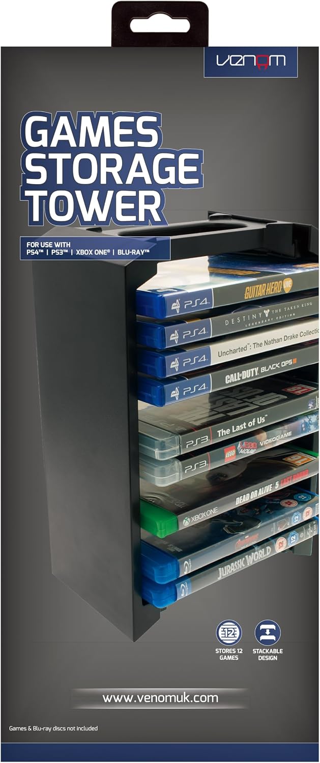 Thumbnail 2 de Universal Games and Blu-ray Storage Tower for PS4/PS3/Xbox One (holds up to 12 discs)