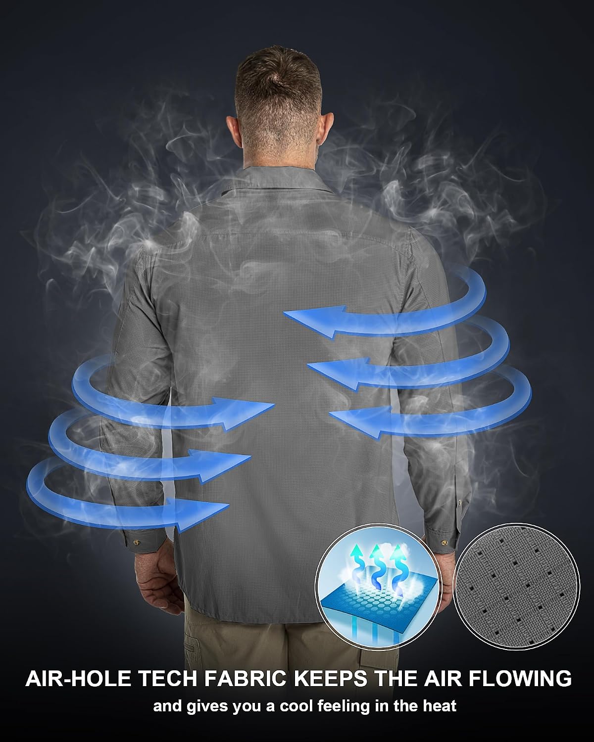 Thumbnail 1 de 33,000ft Men's Long Sleeve UV Protection Safari Shirt