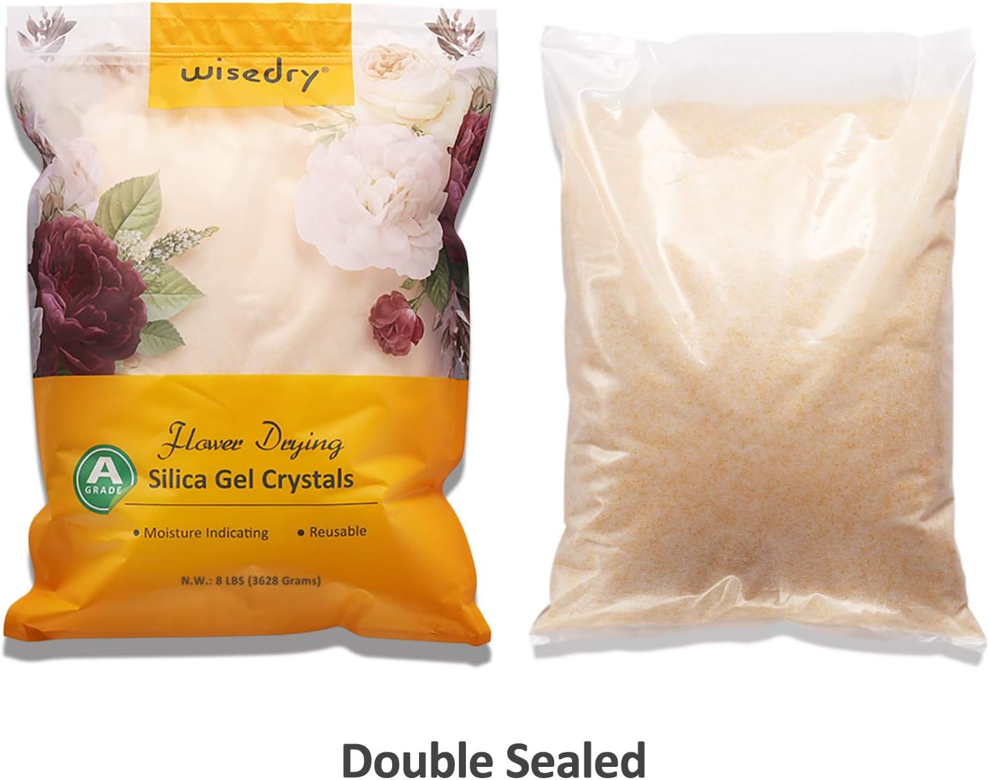 Detalle 2 de wisedry silicagel voor bloemen drogen, herbruikbaar, fijne kristallen < 1 mm, 3,6 kg