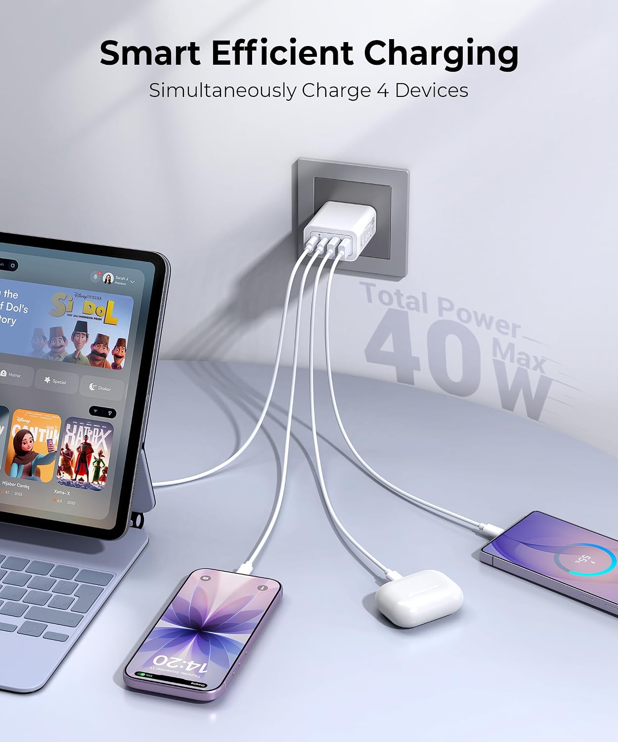 Detalle 2 de 40W USB-C Charger Cube, 2-Pack ⚡