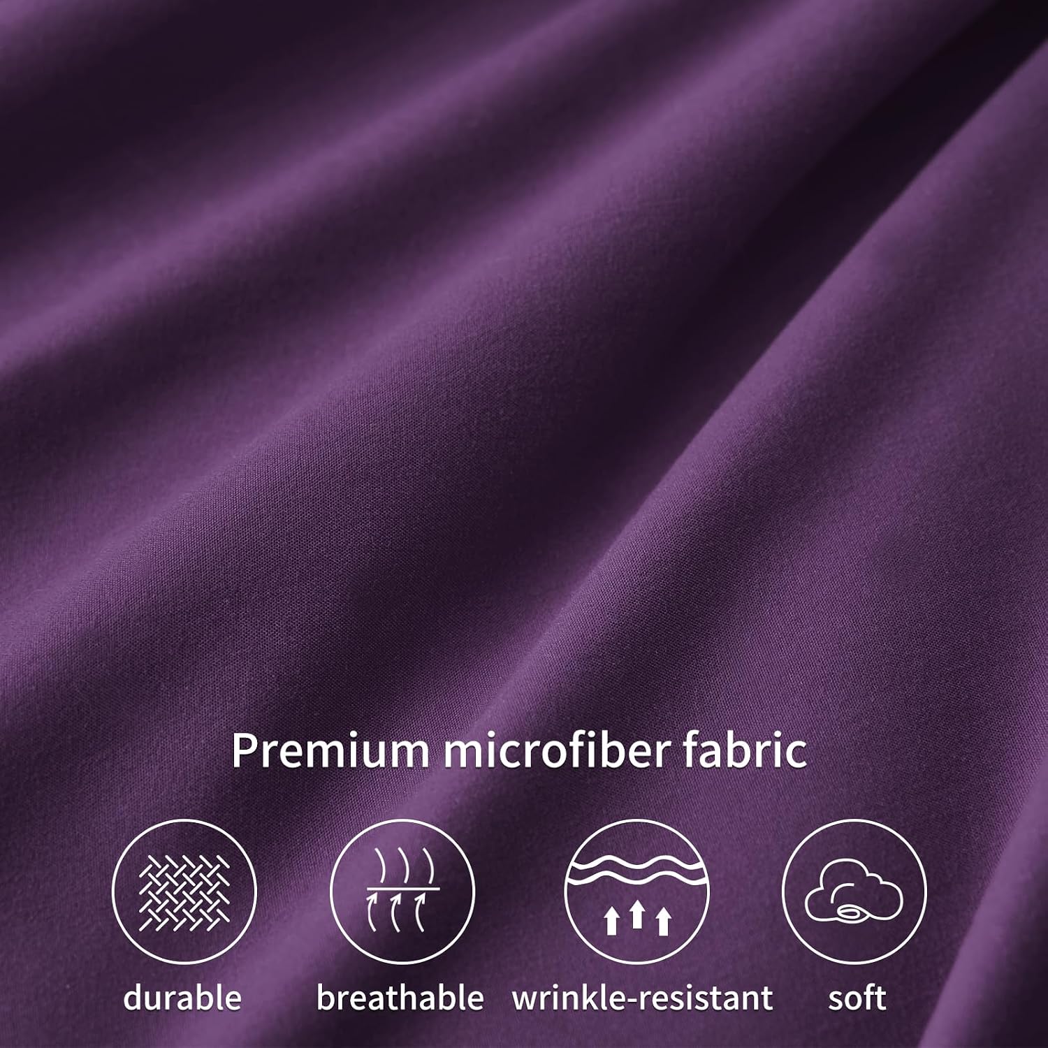 Detalle 2 de RUIKASI Pillow Cases 2 Pack Purple 50x75 cm