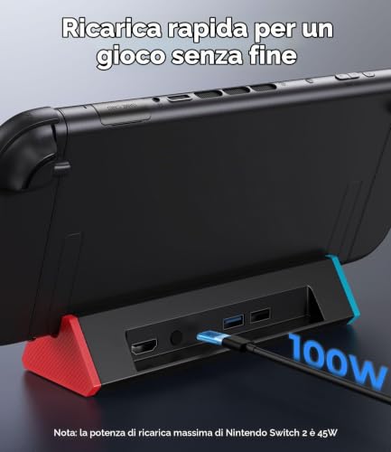 Thumbnail 4 de Antank Dock portatile per Nintendo Switch 2, Switch e OLED con HDMI e USB-A