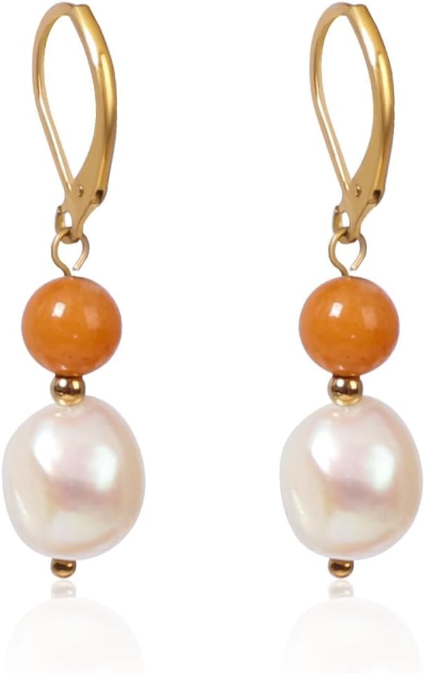 Detalle de TaYolnFaSo Pearl Drop Earrings 18k Gold-Plated