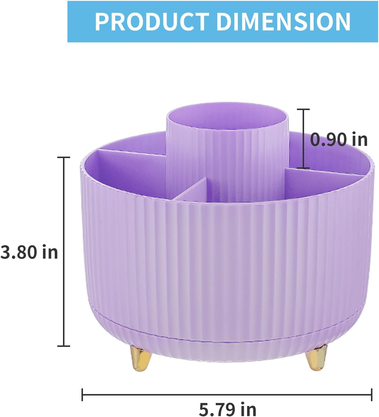 Thumbnail 6 de Marbrasse Rotating Desk Organizer, 5 Compartments
