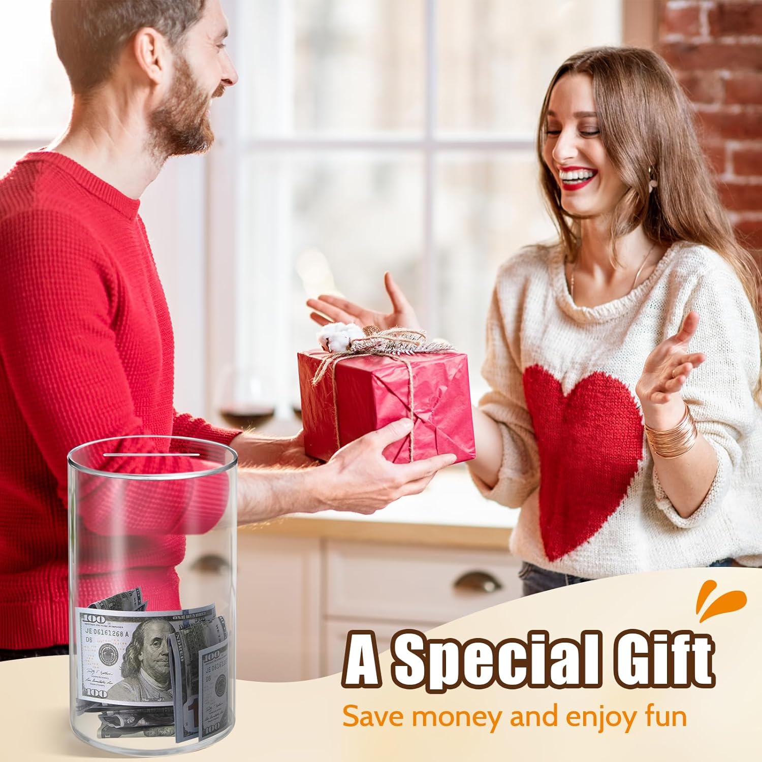 Thumbnail 6 de hicocool Clear Acrylic Piggy Bank (Unopenable Money Saving Box) — 10" H x 6" D
