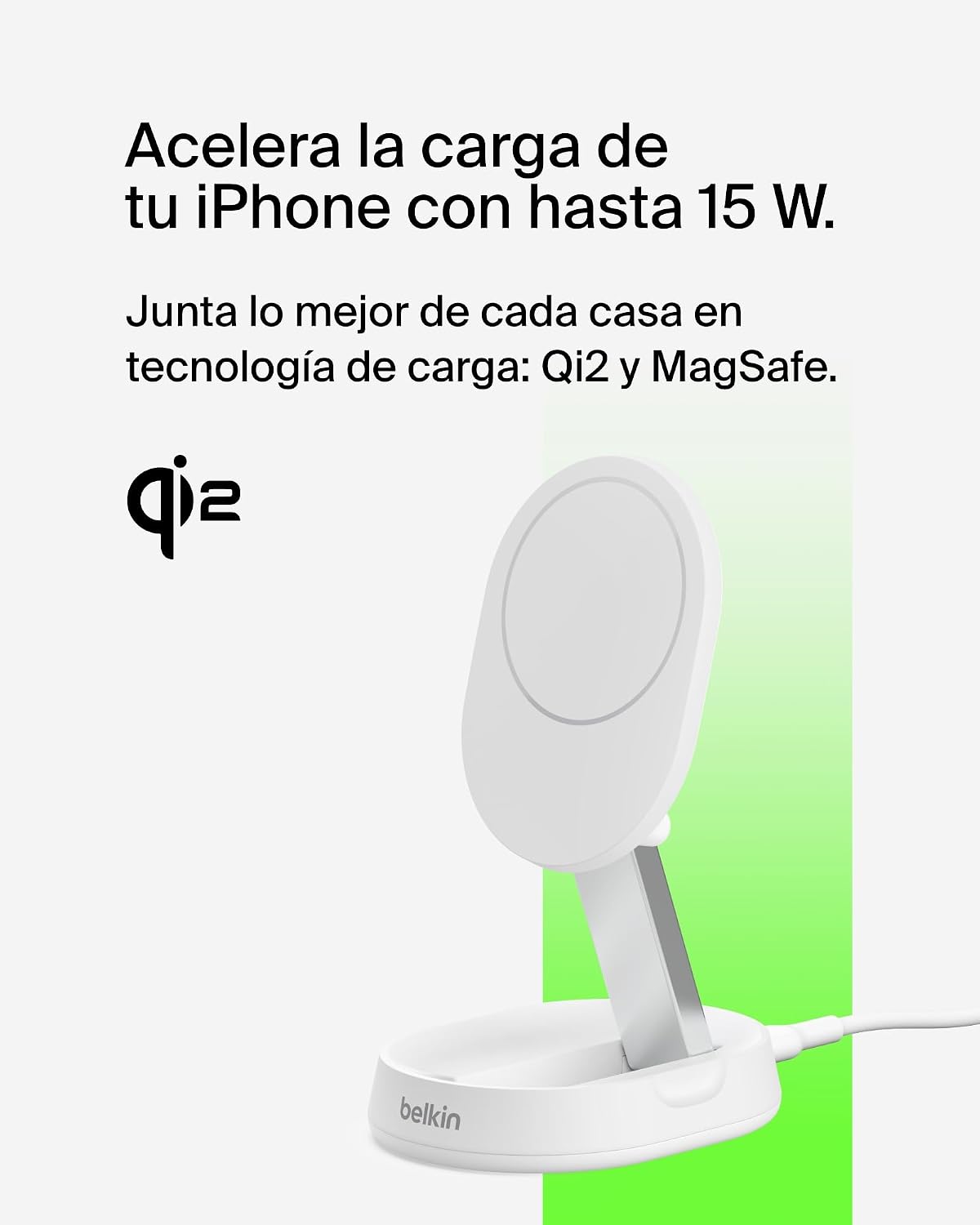 Detalle 2 de Belkin BoostCharge Pro Cargador inalámbrico 15W para iPhone