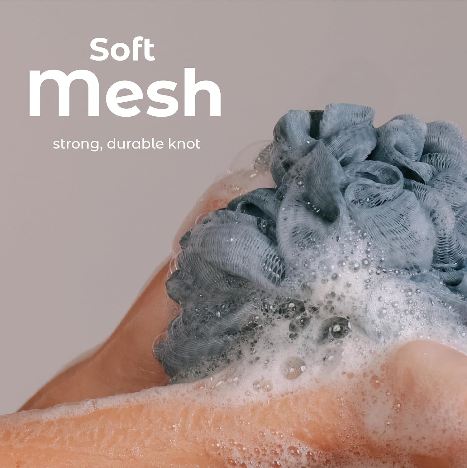Thumbnail 3 de MainBasics Loofah Pouf Set of 3