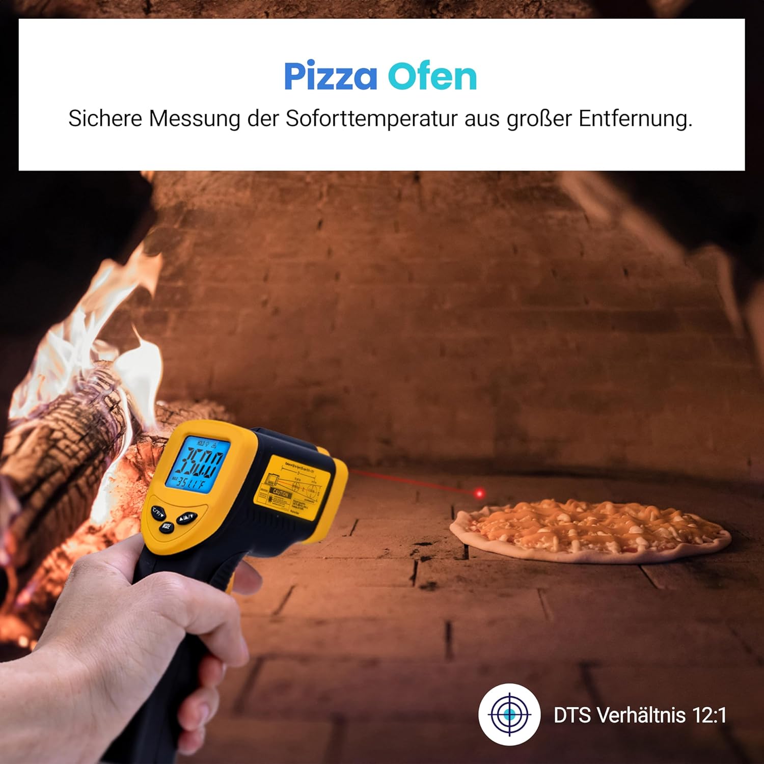 Detalle de Infrarot-Thermometer -50 bis 450 °C für Küche