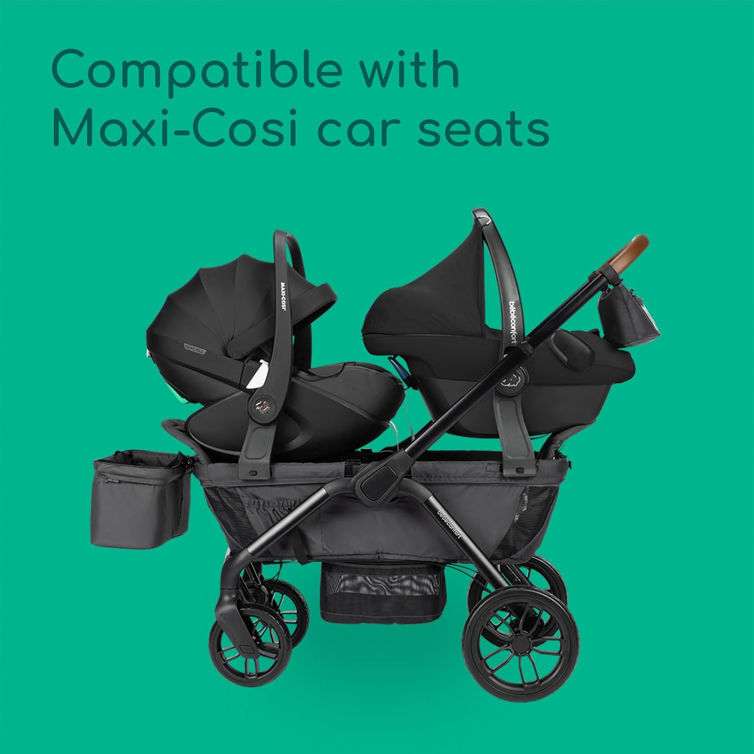 Thumbnail 6 de Bebeconfort Helios Double Pram from Birth in Mineral Graphite