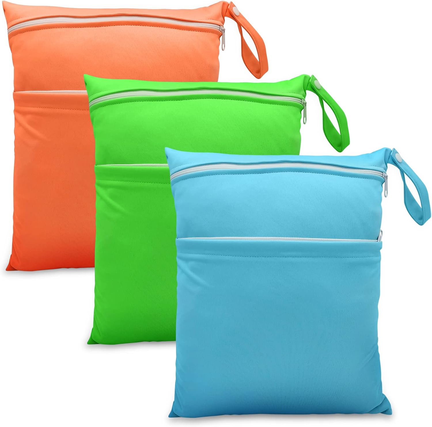 JNBGTU 3Pack Waterproof Wet Dry Bags with Double Zippers: Reusable, Durable and Versatile