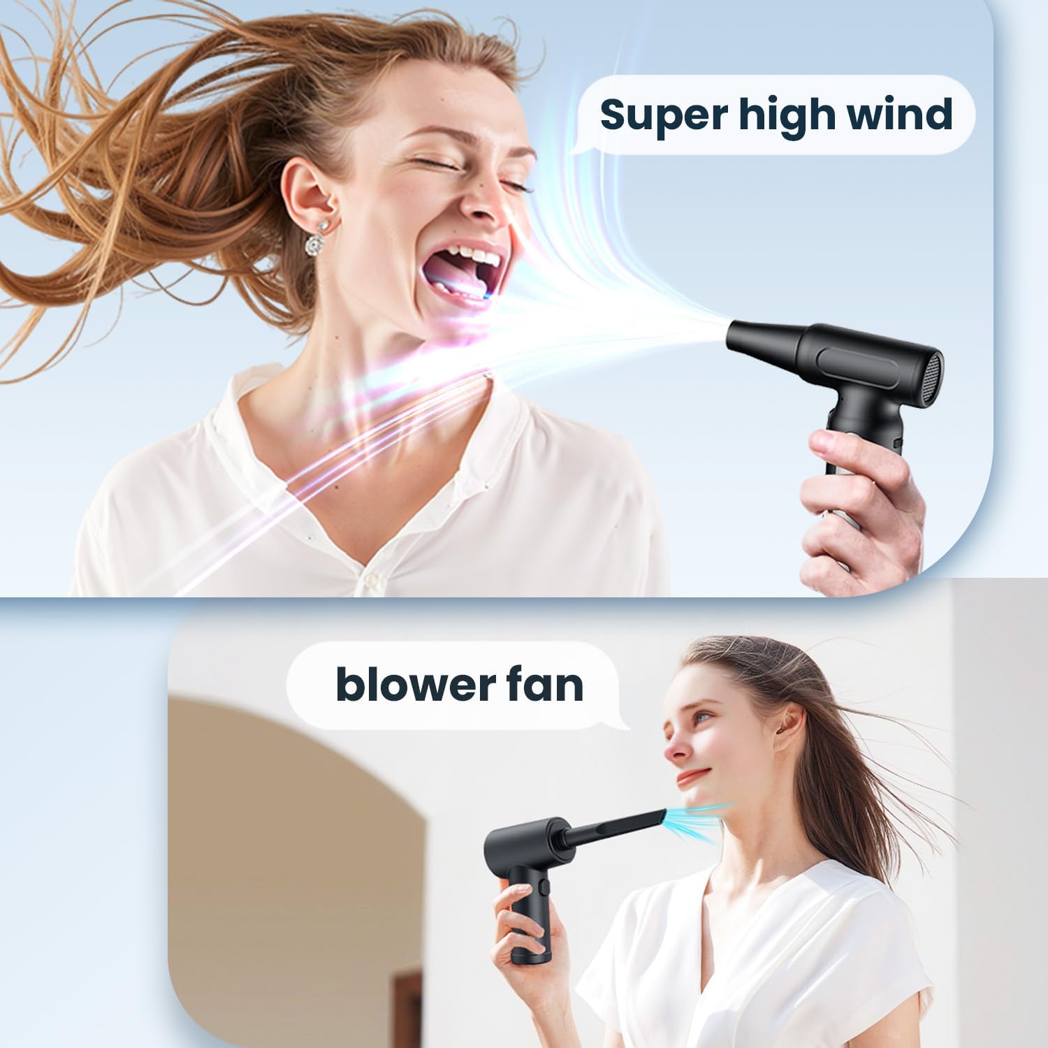 Thumbnail 2 de Compressed Air Duster 200000RPM Cordless Electric Air Blower with 3 Nozzles
