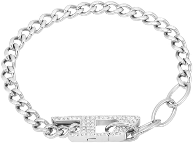 Thumbnail 6 de Diesel Bracelet pour homme en acier inoxydable avec fermoir mousqueton