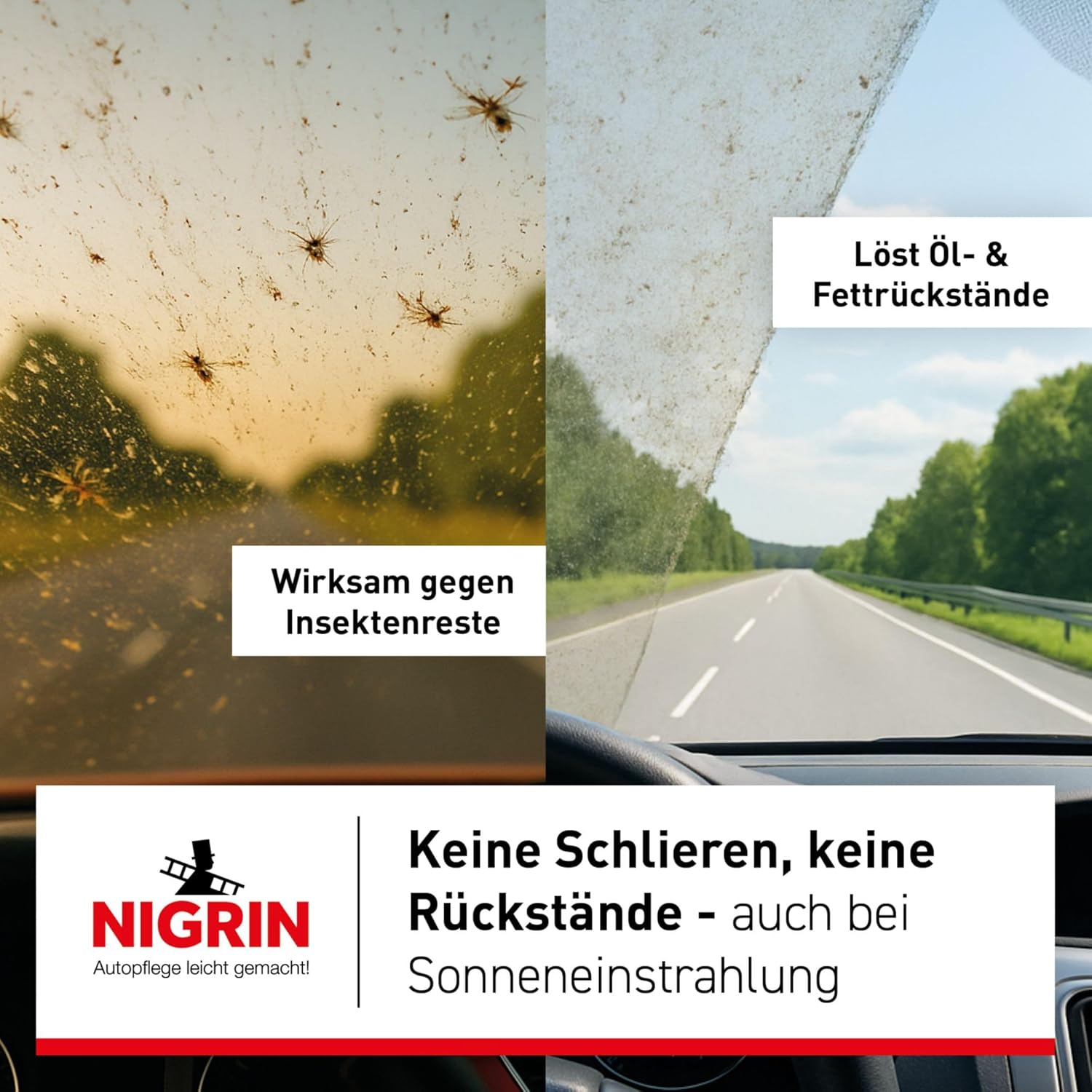 Thumbnail 5 de NIGRIN Scheibenklar Konzentrat 1:4 Apfel | 3 Liter – klare Sicht für Auto-Scheiben und Scheinwerfer