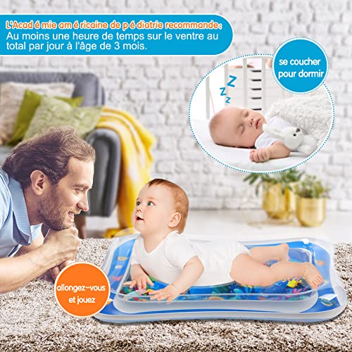 Detalle de Infinno tapis d’éveil aquatique gonflable pour bébé, motifs marins, 26 x 20 pouces