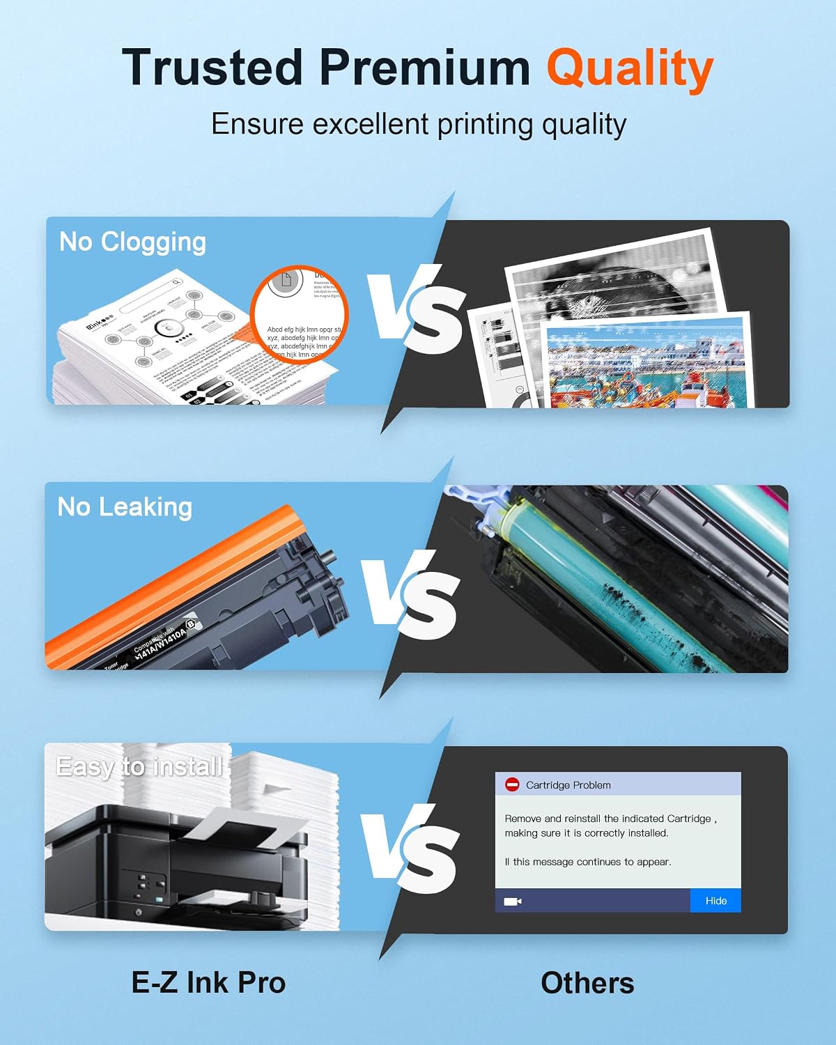 Detalle de E-Z Ink Pro Black Toner Cartridge W1410A
