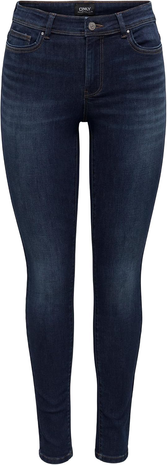 Detalle de ONLY Female Skinny Jeans ONLWAUW Mittlere Taille Skinny Fit Jeans – Blau