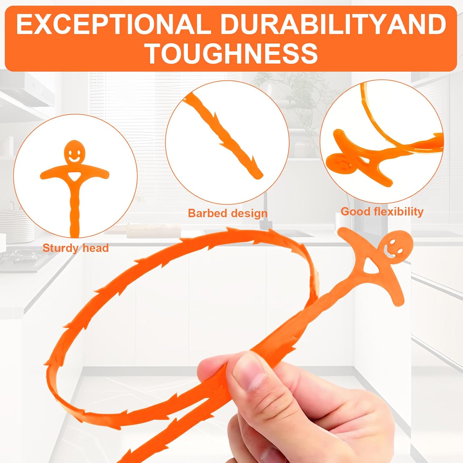 Thumbnail 4 de LANZHANFEI 4PCS Drain Unblocker rods for sinks and toilets 🛠