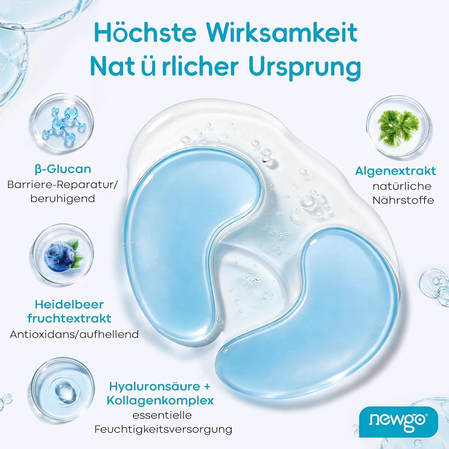 Detalle de NEWGO 20 Paar Augenpads Hydratation đ