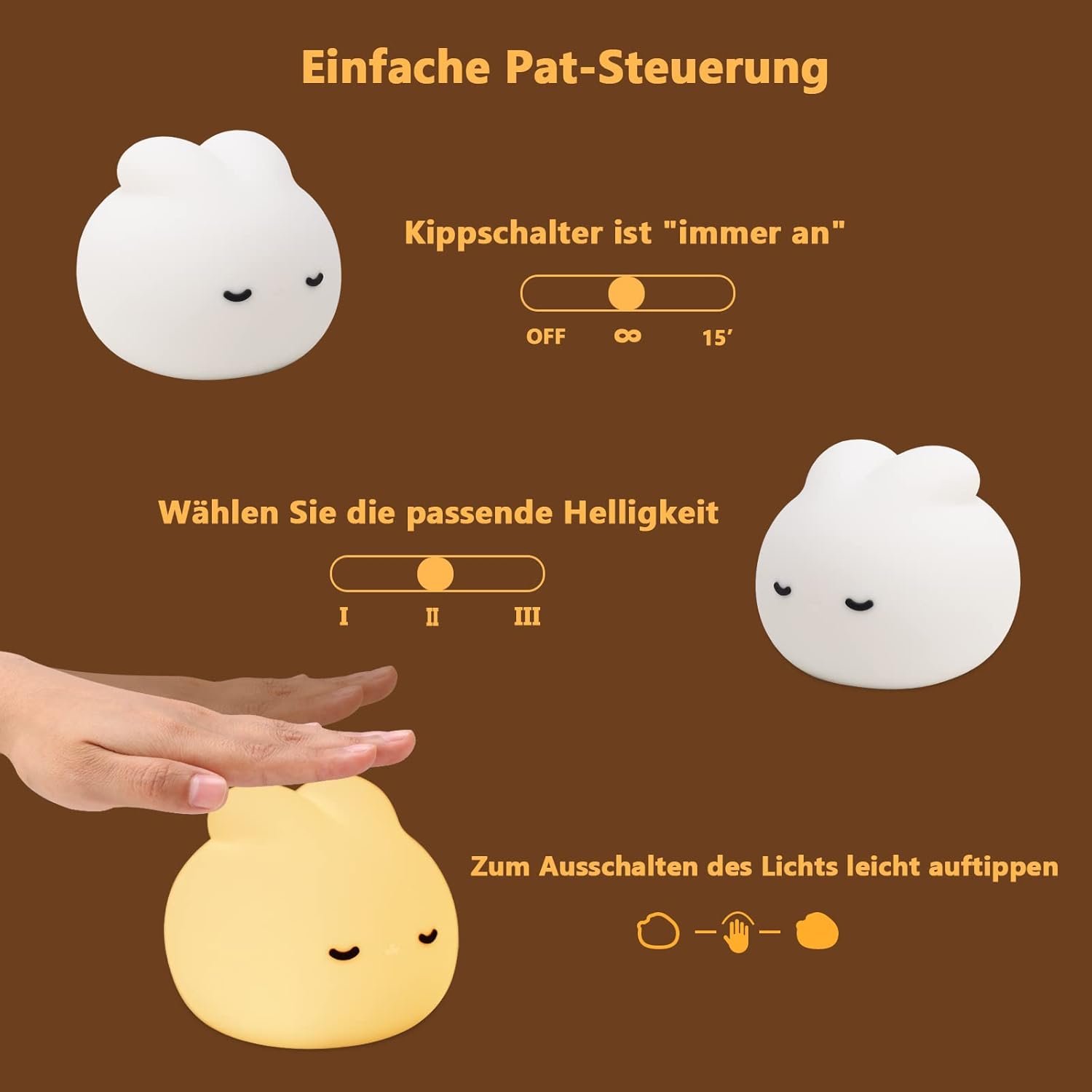 Thumbnail 5 de beek Nachtlicht Baby Silikon Kaninchen