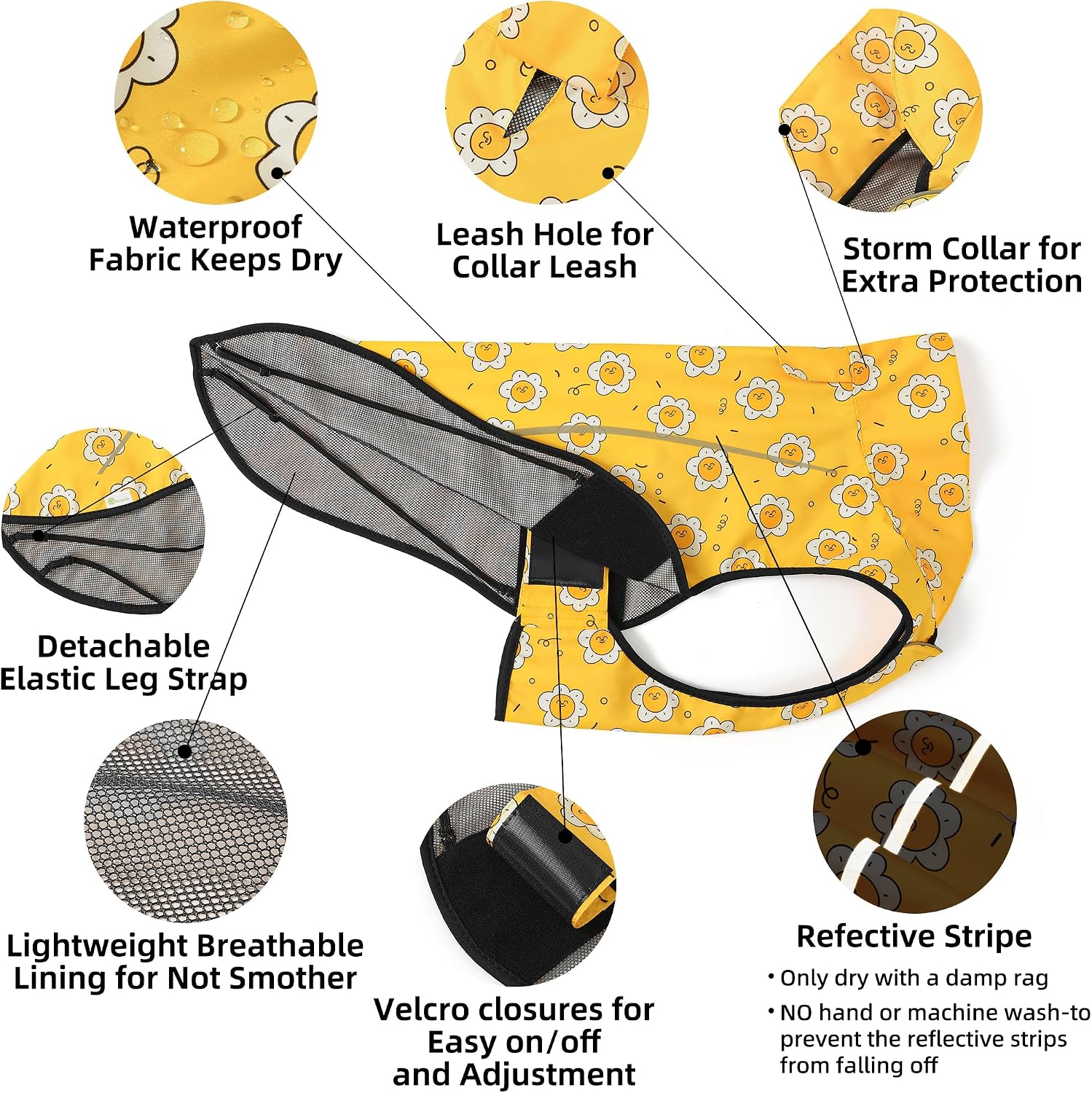 Detalle de Mile High Life Dog Raincoat, waterproof jacket