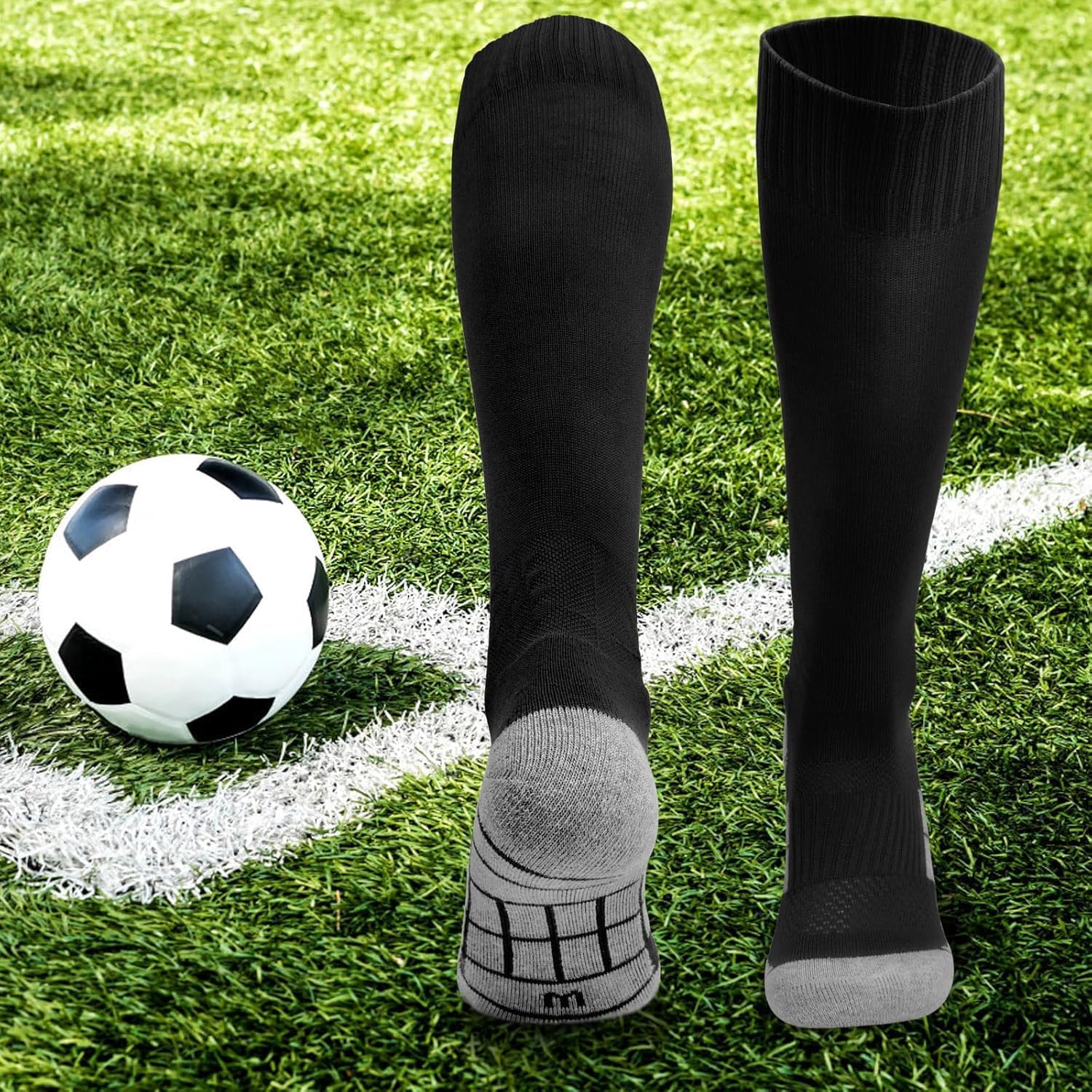 Thumbnail 5 de ARERWA Fußballsocken Kinder – Extra Lang, rutschfest und gepolstert für Outdoor-Sport