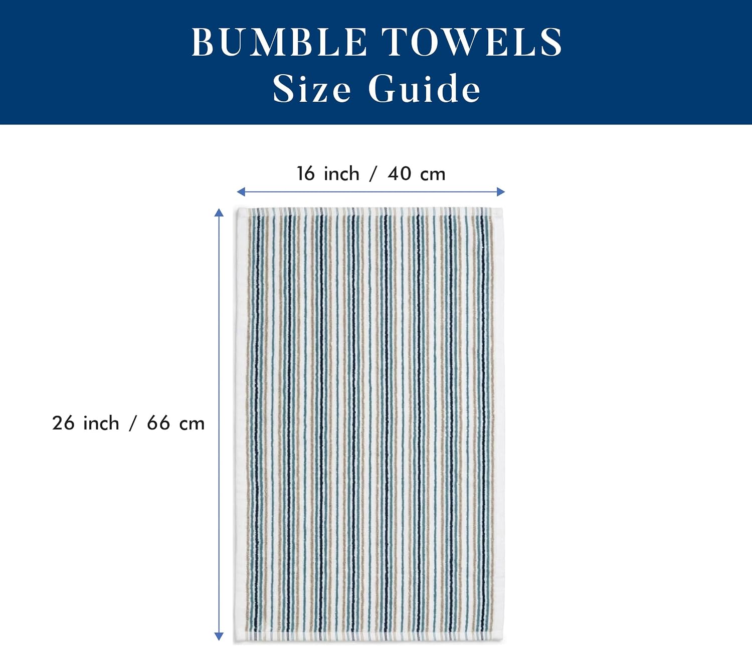 Thumbnail 6 de Kitchen Towels 16x26 (6 Pack) - Large Cotton Dish Towels with Popcorn Stripe Design, 430 GSM, Blue