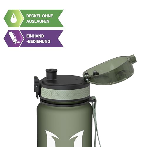 Detalle 2 de Sparrow Trinkflasche 1L – BPA-frei, Tritan Copolyester, 1-Klick Deckel | Super Sparrow