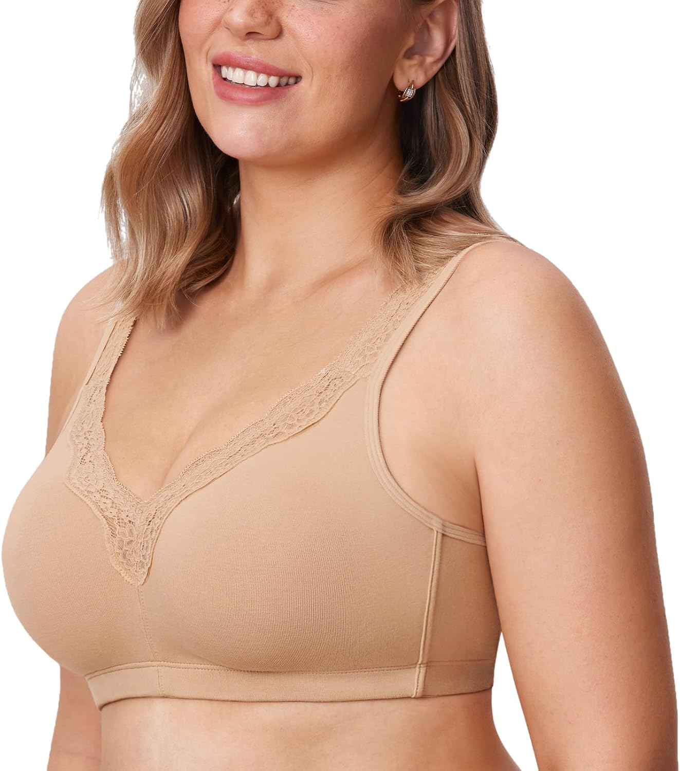 Thumbnail 6 de DELIMIRA Femme Soutien Gorge coton sans armature grande taille — Dentelle et confort naturel